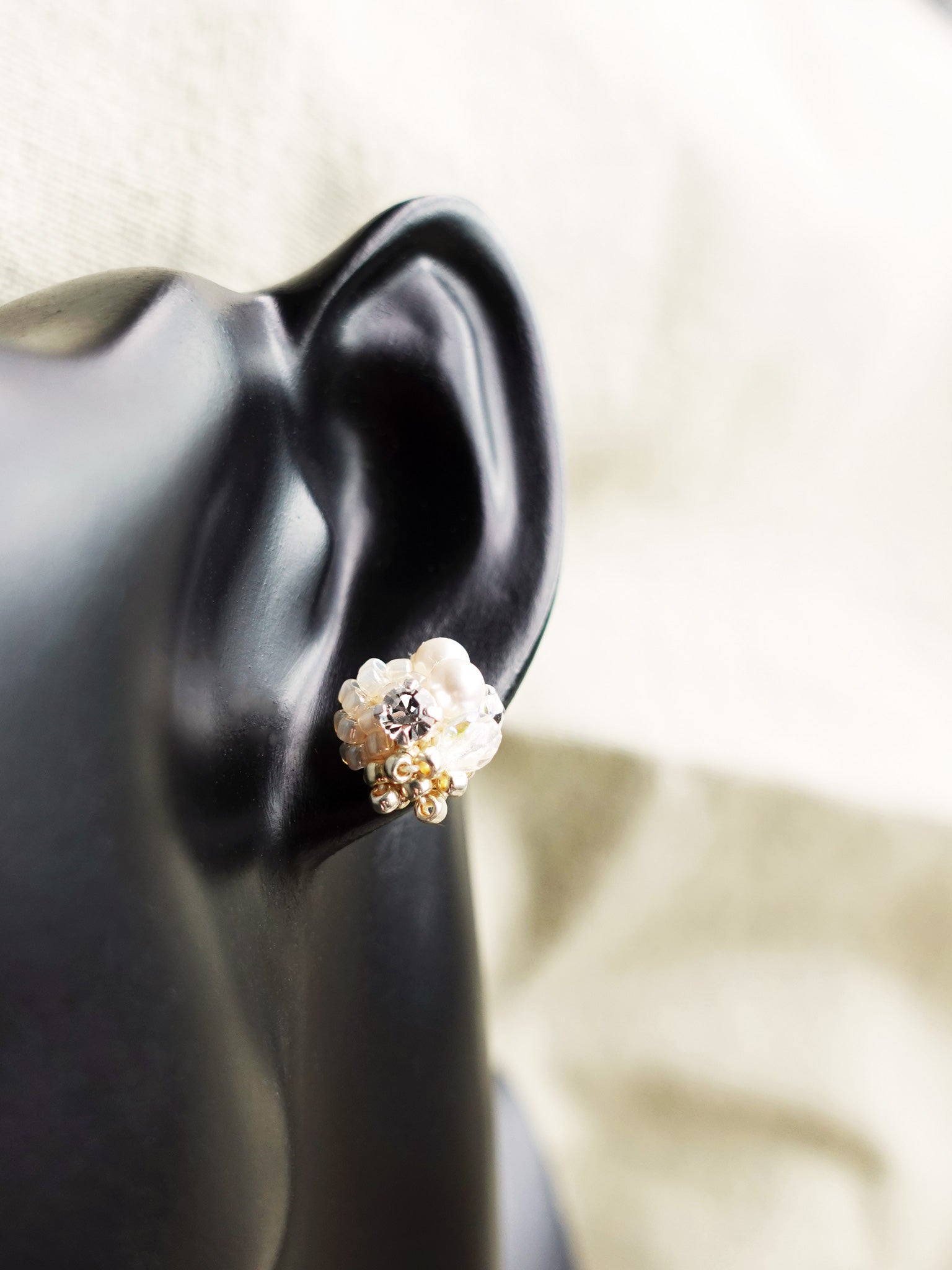Polaris Stud Earrings in Ivory Bust