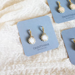 Polly Drop Earrings in Cloud White Card
