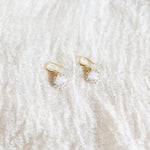 Polly Drop Earrings in Cloud White Top
