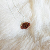 Poodle Necklace in Brown Left