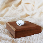 Poodle Ring in White Display Right 2