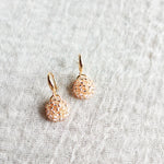 Prelude Drop Earrings in Champagne Pink Front