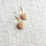 Prelude Drop Earrings in Champagne Pink Left Top
