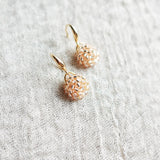 Prelude Drop Earrings in Champagne Pink Left Top