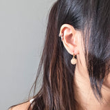 Prelude Drop Earrings in Champagne Pink Model