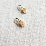 Prelude Drop Earrings in Champagne Pink Side Hook