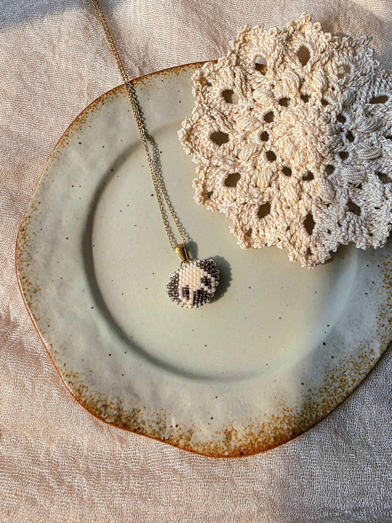 Pug necklace left angle
