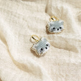 Raccoon Drop Earrings Left