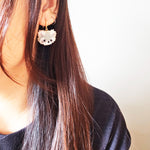 Raccoon Drop Earrings Model
