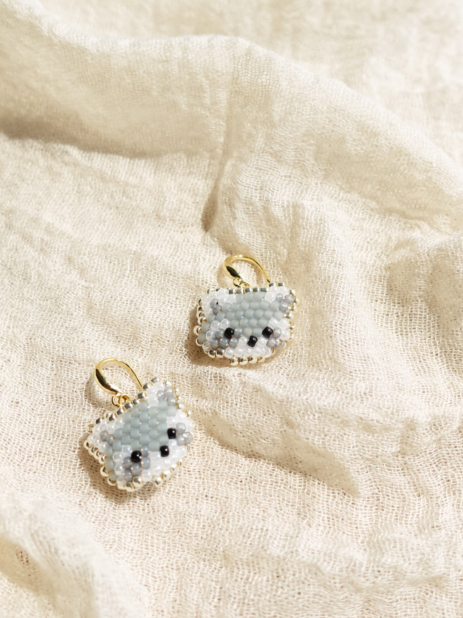Raccoon Drop Earrings Right