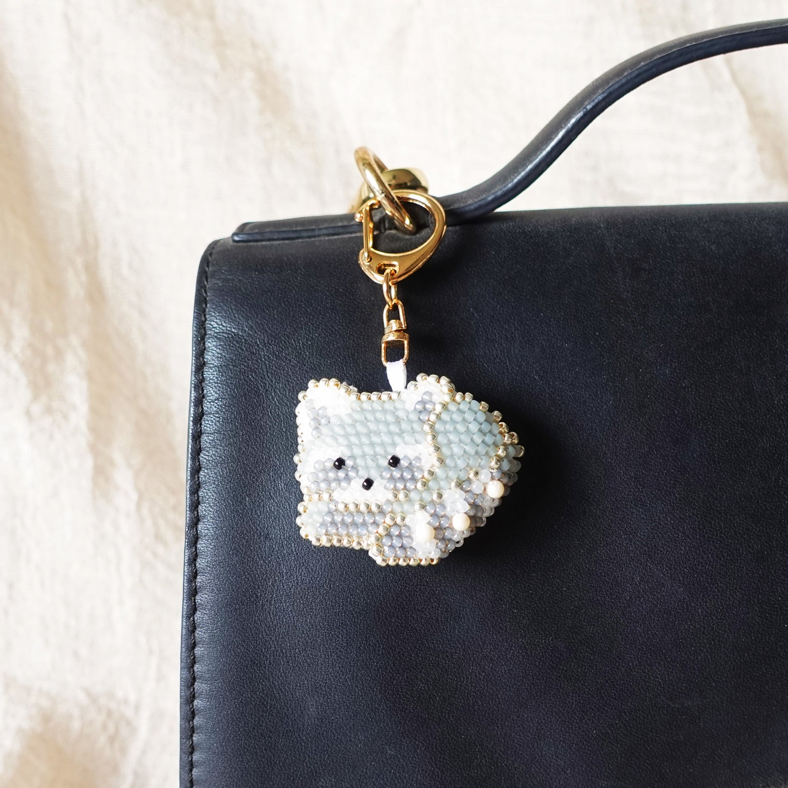 Raccoon Loaf Charm Bag Close