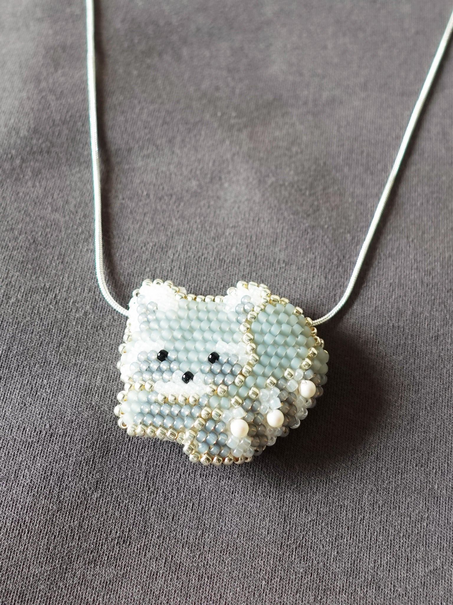 Raccoon Loaf Necklace Shirt Right Close