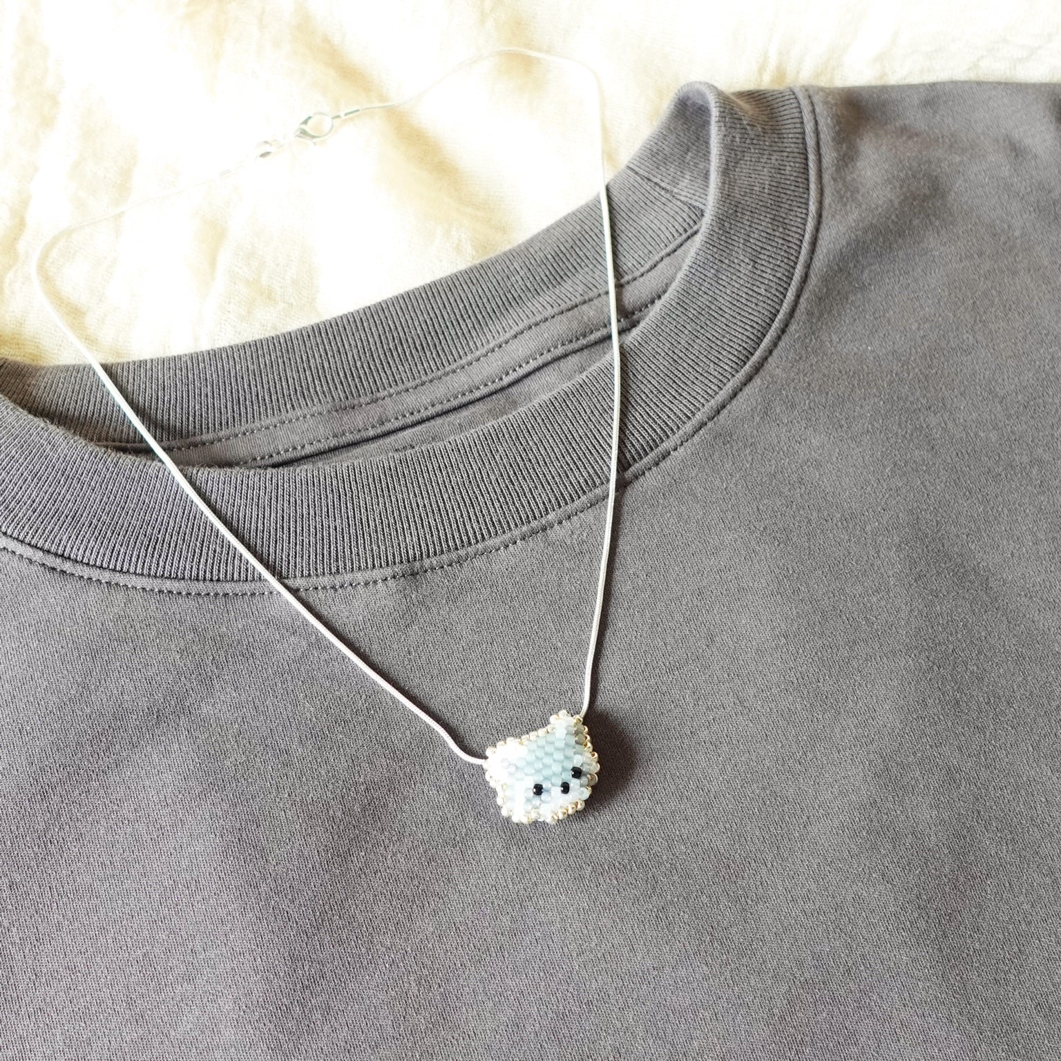Raccoon Necklace Shirt Left