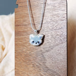 Raccoon Pendant Necklace Display