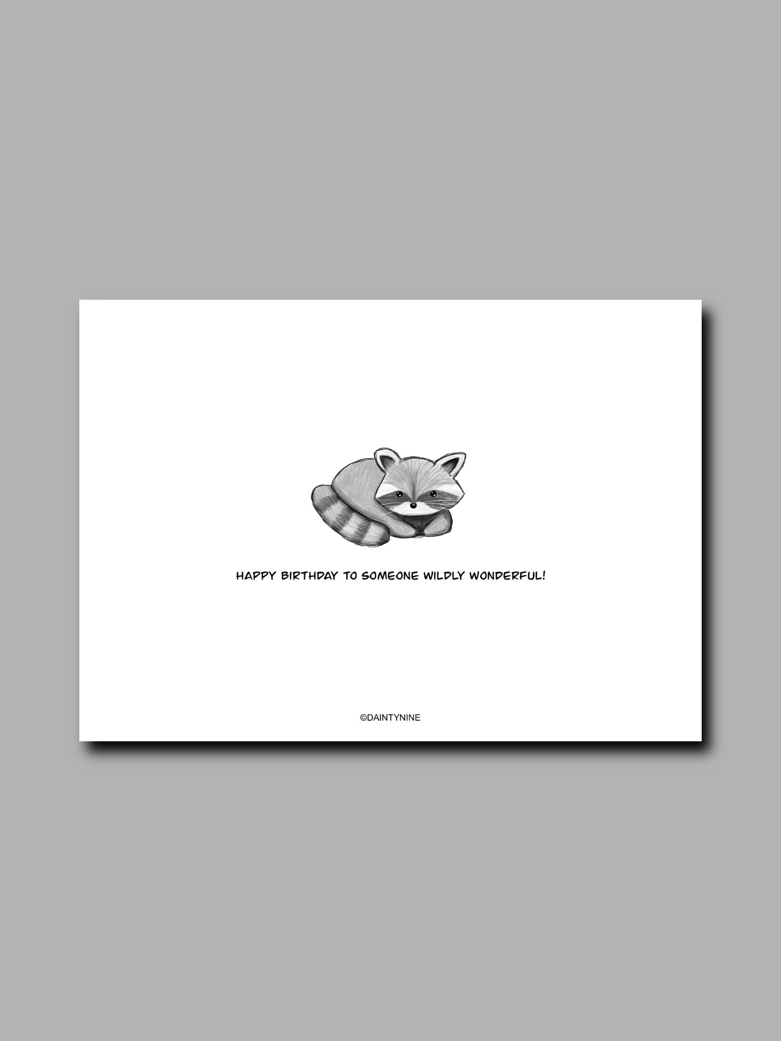 Raccoon Birthday Card