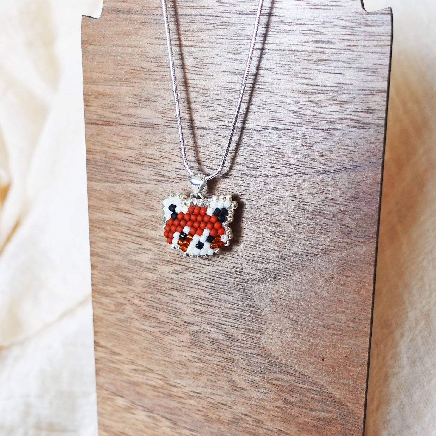 Red Panda Pendant Necklace Display