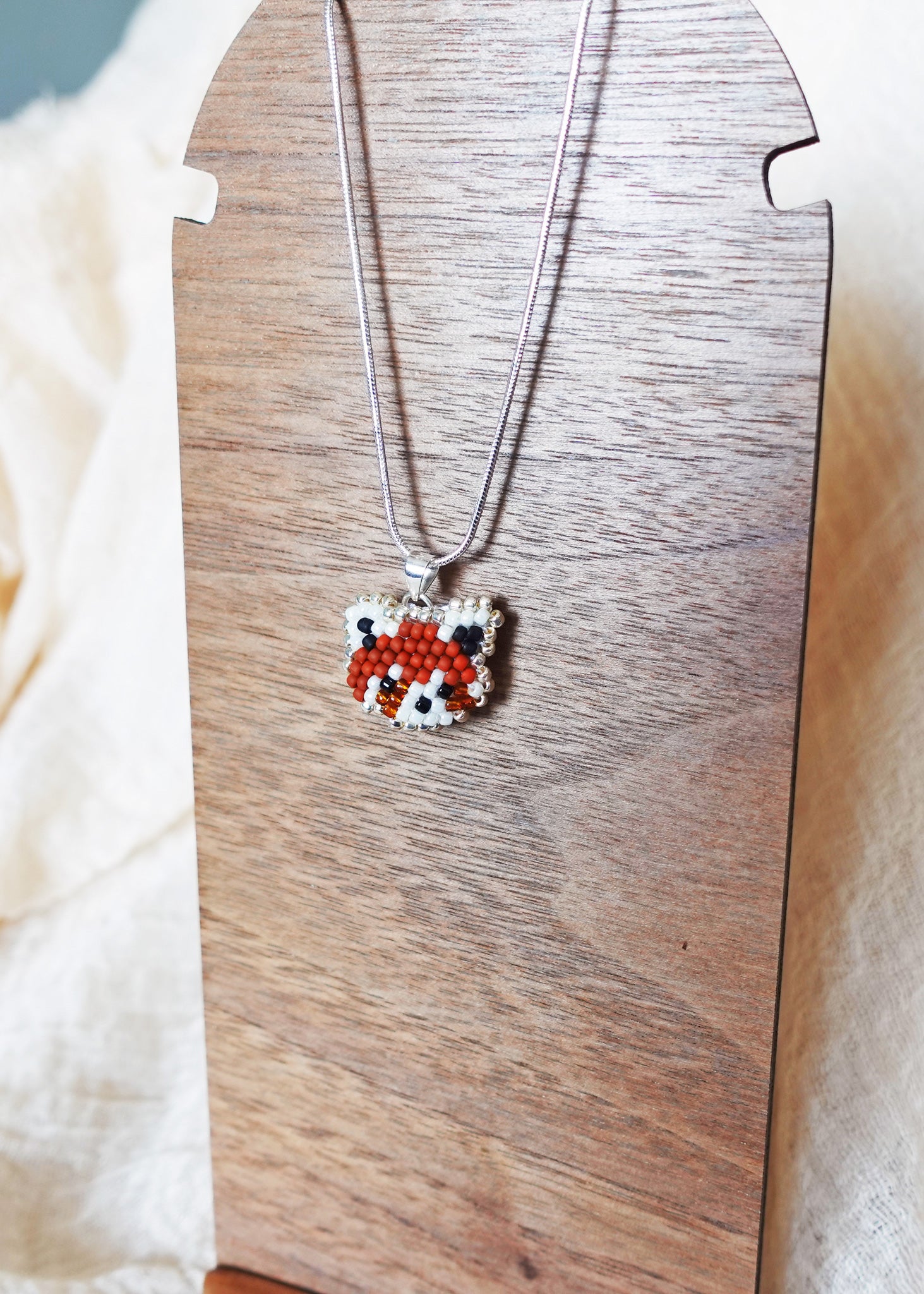 Red Panda Pendant Necklace Display