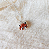 Red Panda Pendant Necklace Left