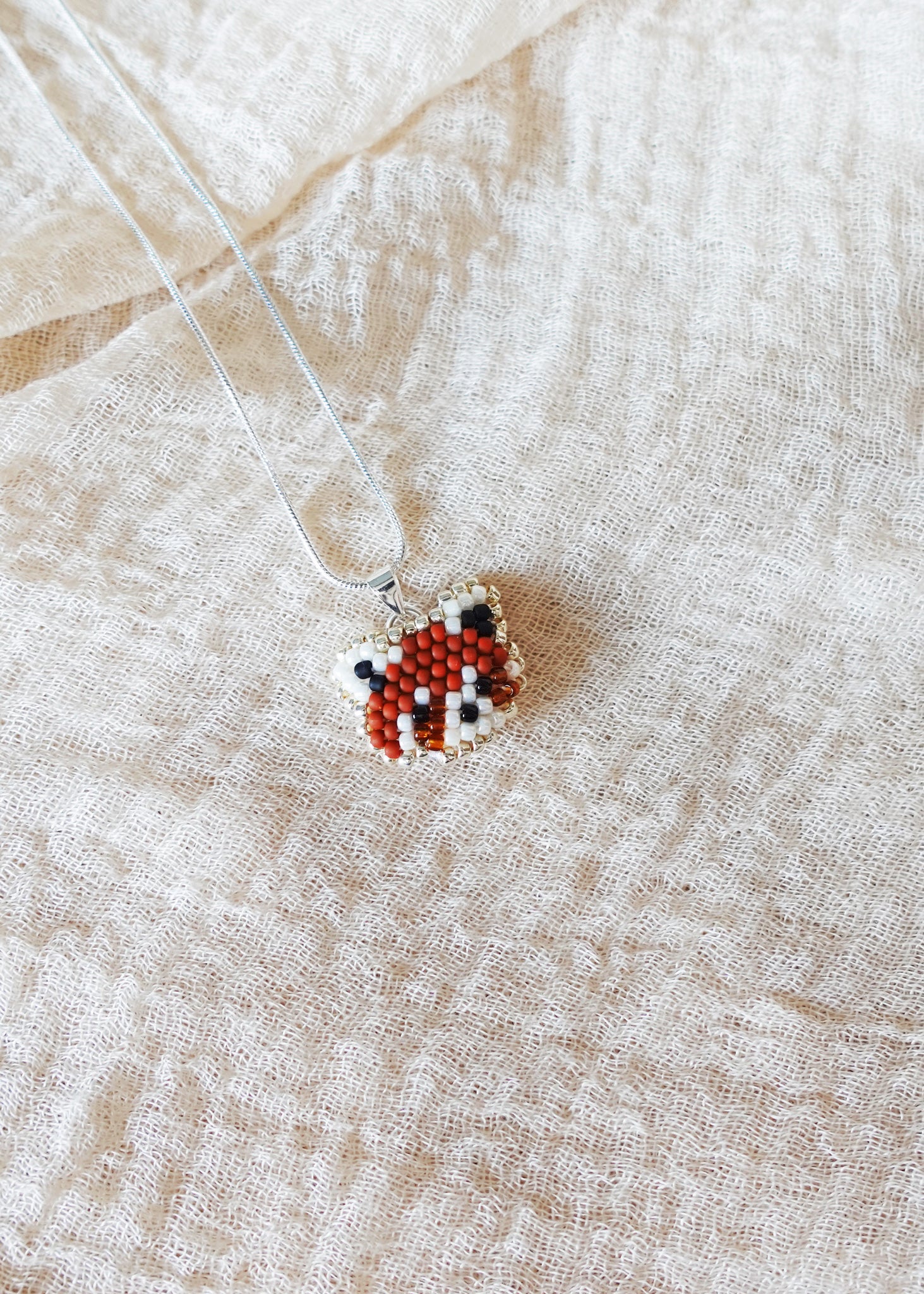 Red Panda Pendant Necklace Left