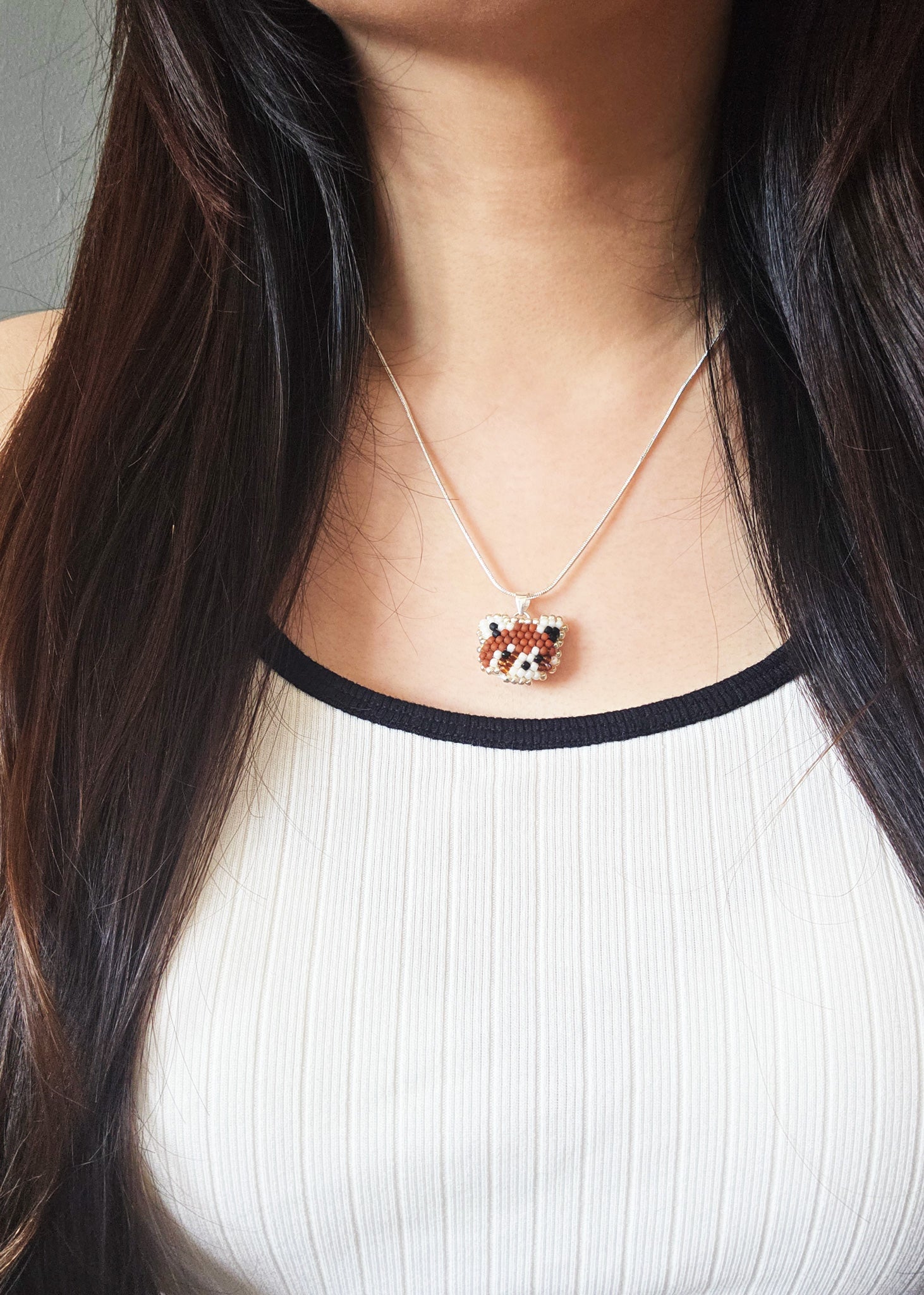 Red Panda Pendant Necklace Model