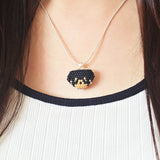 Rottweiler Necklace Model Close