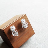 Sereia Quartz Earrings in White Display