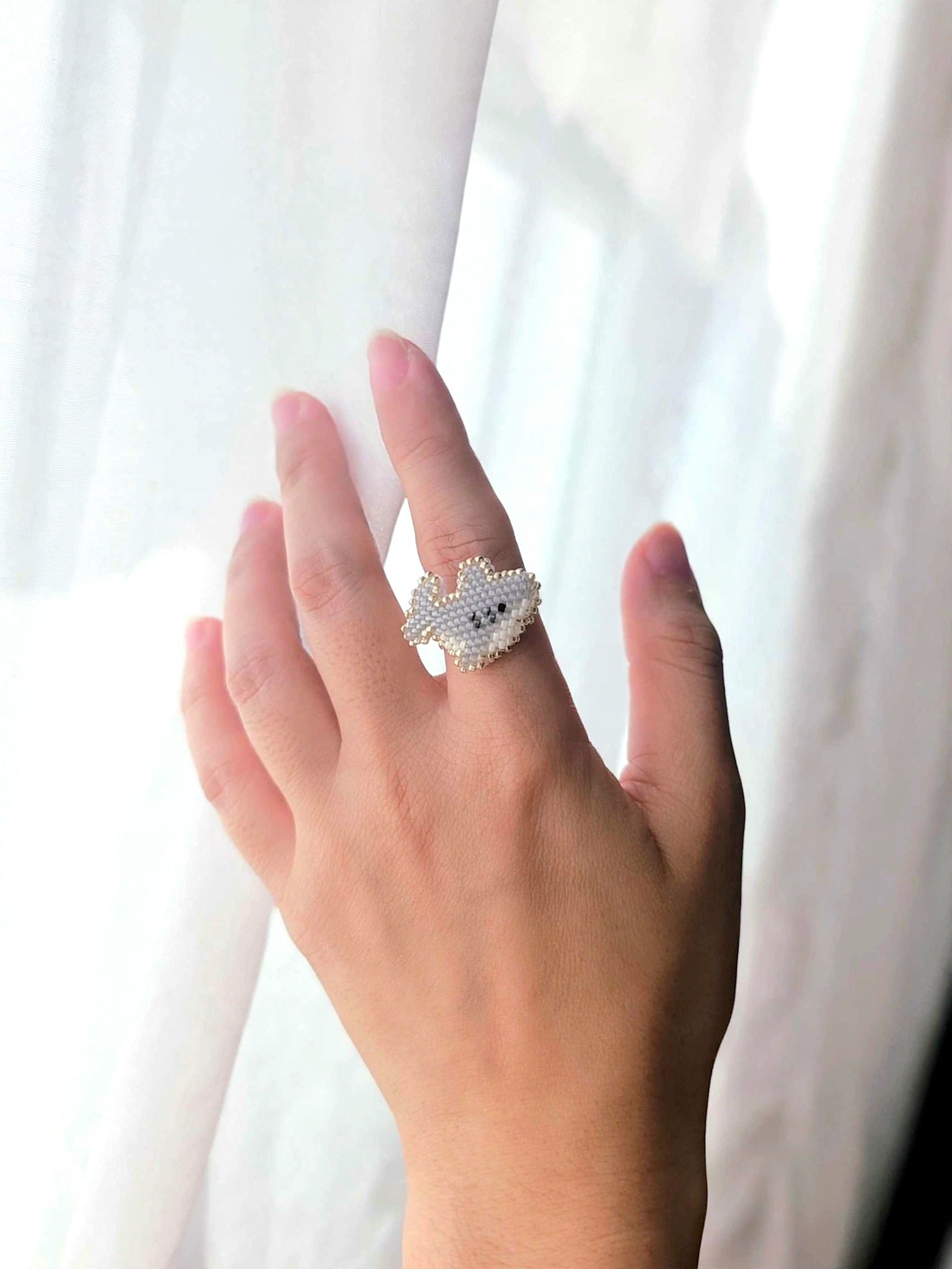Shark ring on model