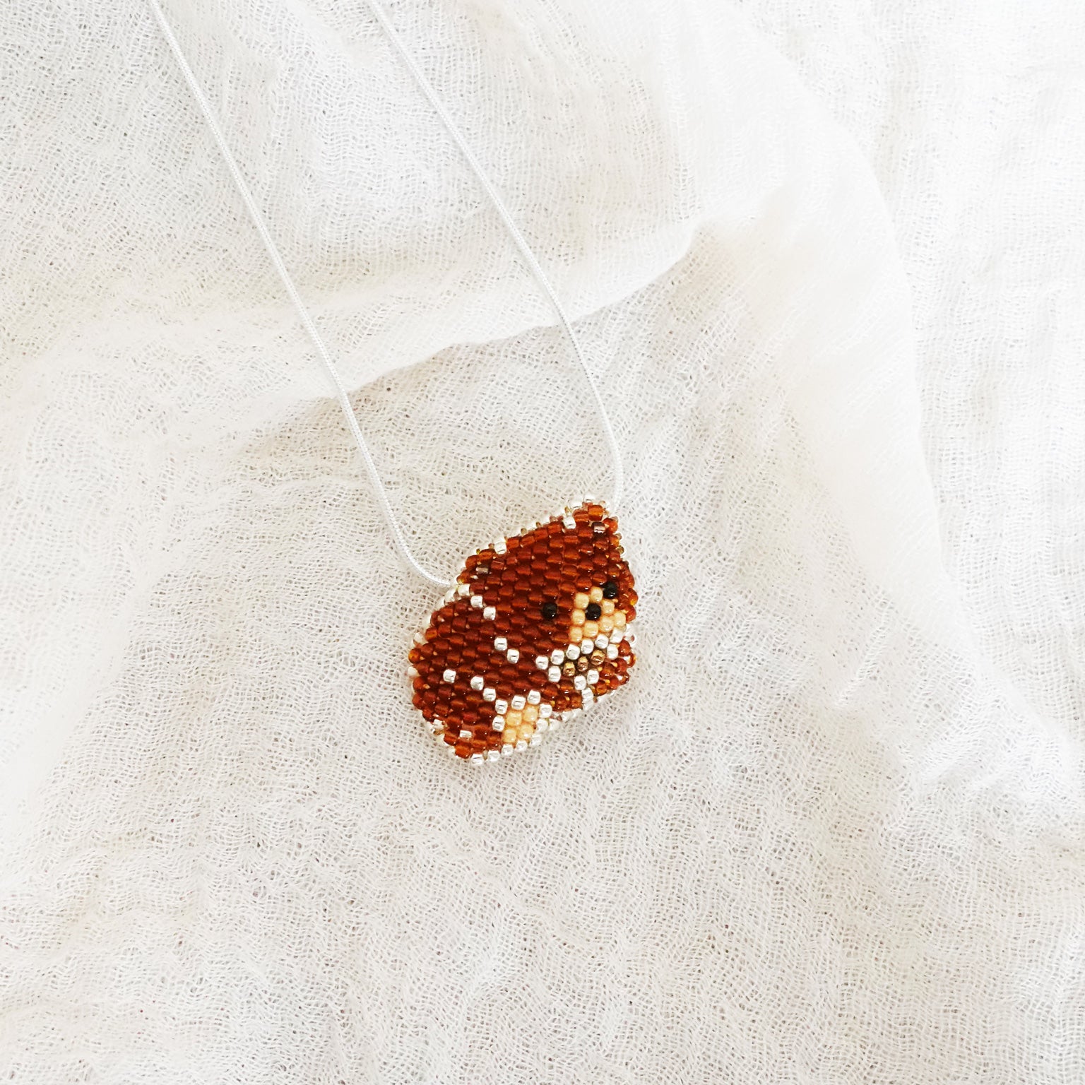 Small Brown Bear Loaf Necklace Left