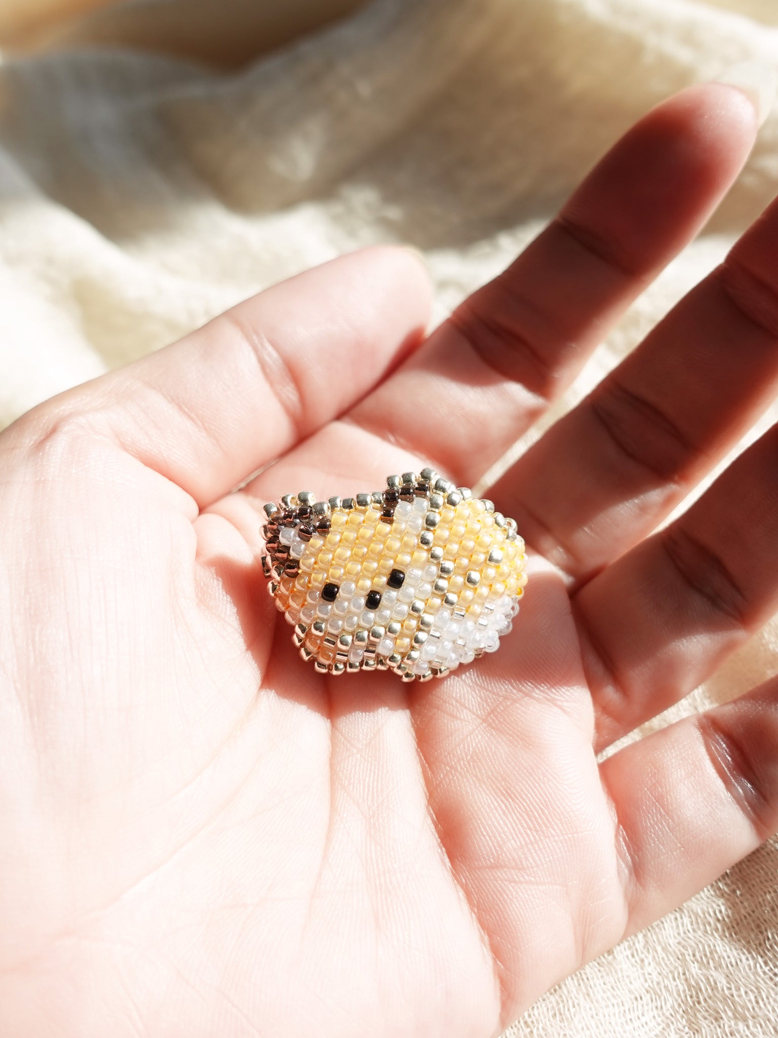 Small Fox Loaf Brooch Pin Held