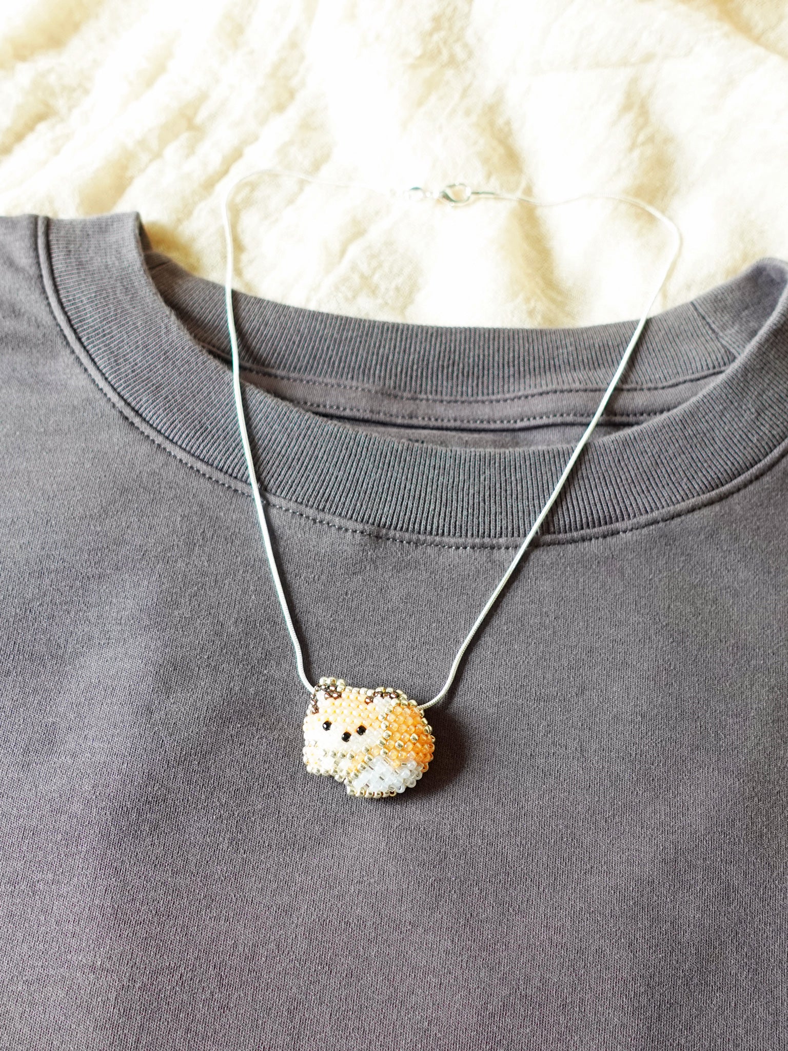 Small Fox Loaf Necklace Shirt Front