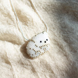 Small White Bear Loaf Necklace Left