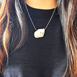 Small White Bear Loaf Necklace Model