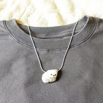 Small White Bear Loaf Necklace Shirt Top