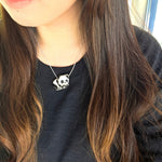 Small Panda Loaf Necklace on model