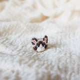 Snowshoe Cat Ring Left