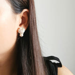 Sophia Snowball Earrings Model