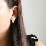 Sophia Snowball Earrings Model