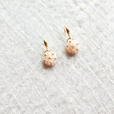 Star Dust Petite Drop Earrings in Blush Pink Bottom