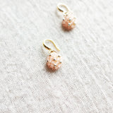 Star Dust Petite Drop Earrings in Blush Pink Hook Close