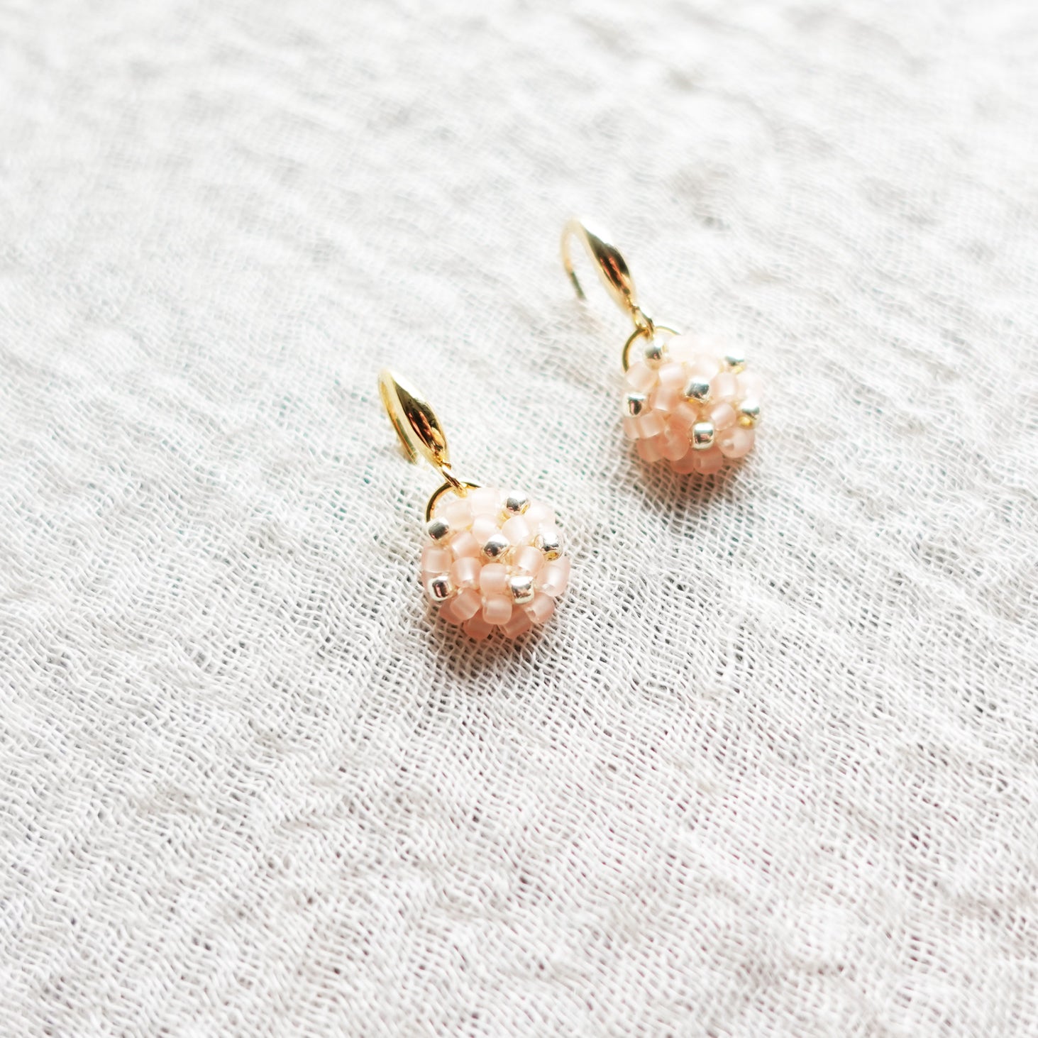 Cute Pink Jewelry Star Dust Petite Drop Earrings in Blush