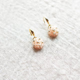 Cute Pink Jewelry Star Dust Petite Drop Earrings in Blush