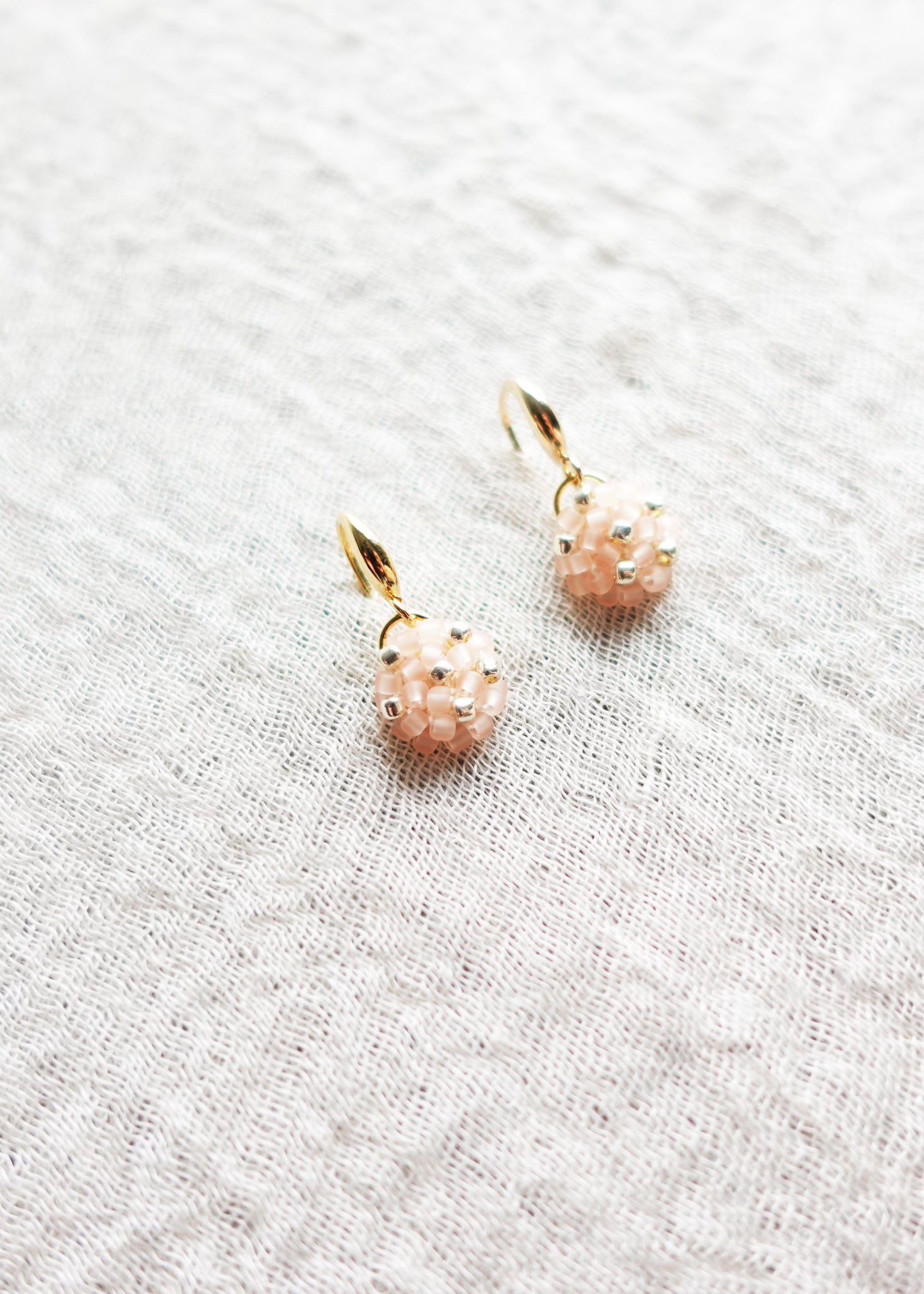 Cute Pink Jewelry Star Dust Petite Drop Earrings in Blush