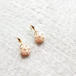 Star Dust Petite Drop Earrings in Blush Pink Right Bottom
