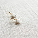 Lightweight Drop Earrings Star Dust Petite in Cloud White