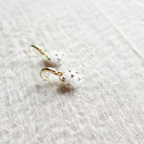 Lightweight Drop Earrings Star Dust Petite in Cloud White