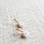 Star Dust Petite Drop Earrings in Cloud White Top