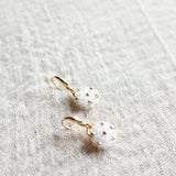 Star Dust Petite Drop Earrings in Cloud White Top