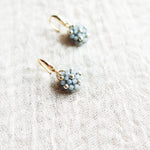 Short Drop Earrings Star Dust Petite in Smoke Grey