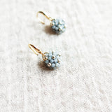 Short Drop Earrings Star Dust Petite in Smoke Grey