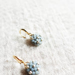 Star Dust Petite Drop Earrings in Smoke Grey Right Left